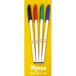 Pochette 4 Stylos Myrex 0,7 mm