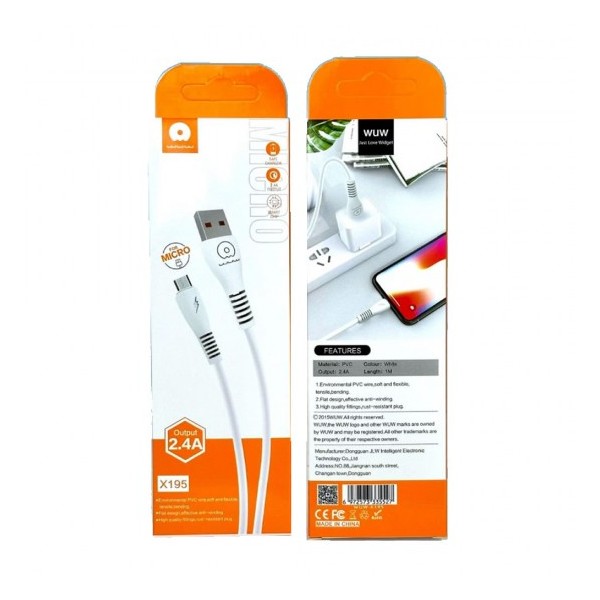 Cable wuw-x195 2.4A MICRO