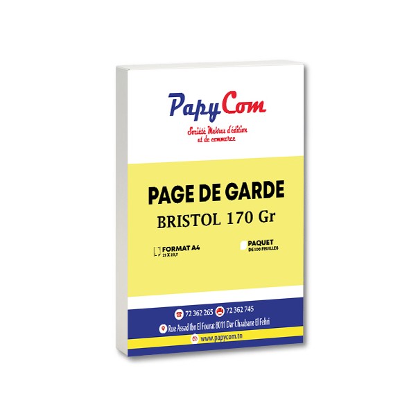 PAGE DE GARDE BRISTOL A4...