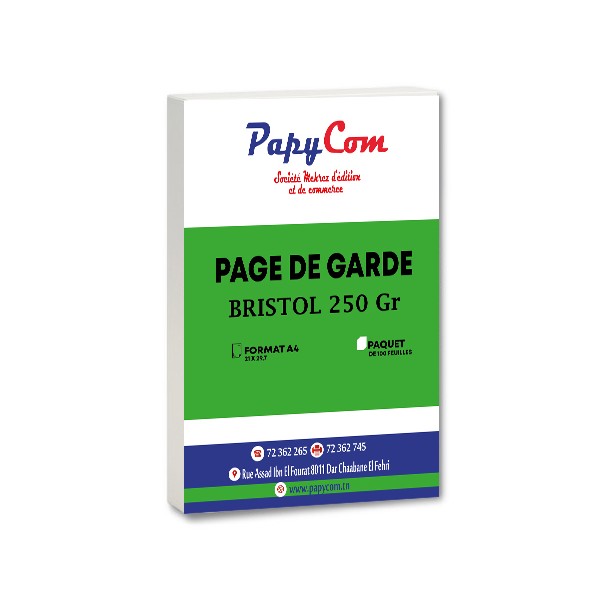 PAGE DE GARDE BRISTOL A4...