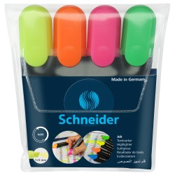 POCHETTE DE 6 SURLIGNEURS SCHNEIDER FLUO JOB 150 ASSORTIES