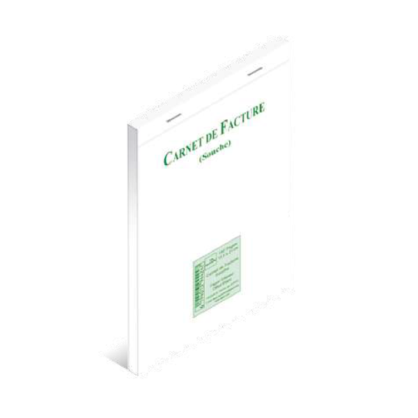 CARNET DE FACTURE + SOUCHE 60 gr 140 pages Format 13.5x21 cm Aladin