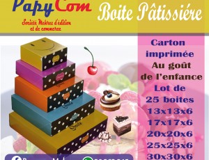 Boite  Pâtissière Carton Imprimé Au goût de l'enfance 